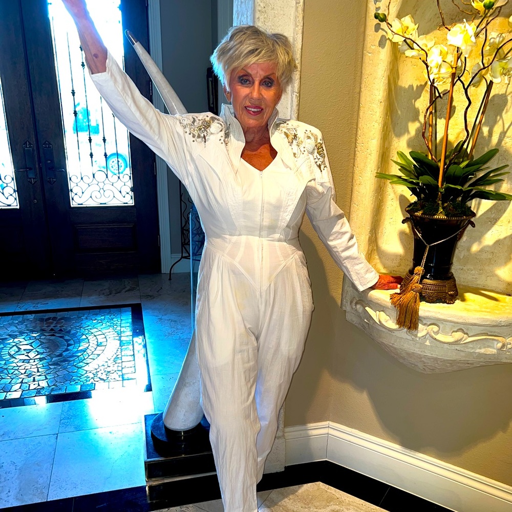 Vintage all white jump suit!